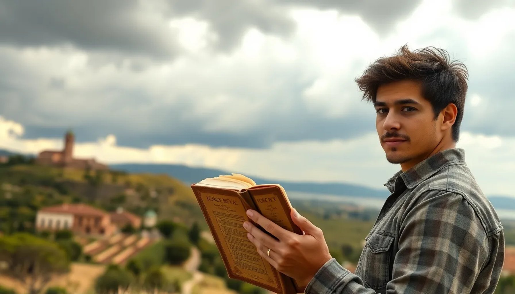 Jorge Rey señalando un mapa climático de España con nubes de tormenta acercándose