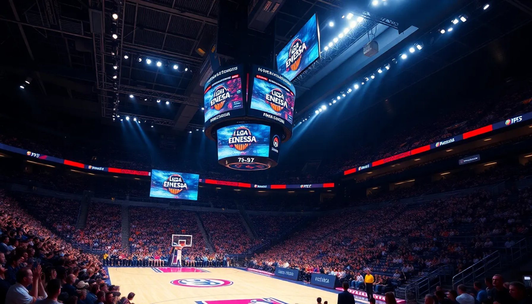 Imagen del marcador final 75‑87 del partido entre Joventut y Valencia en la semifinal de la Liga Endesa 2026