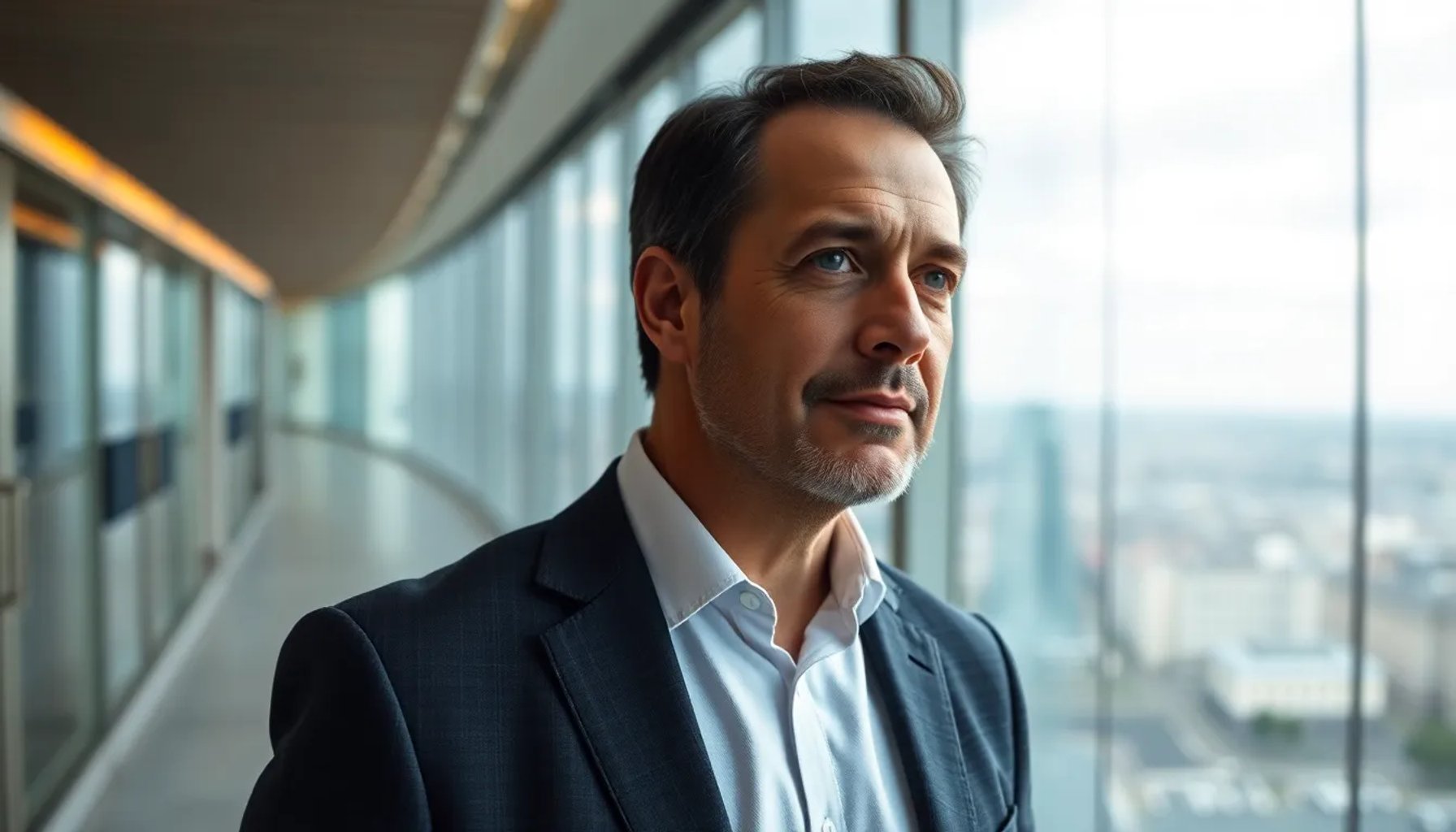 Juan Roig en una conferencia, mirando al horizonte, símbolo de su ambición empresarial