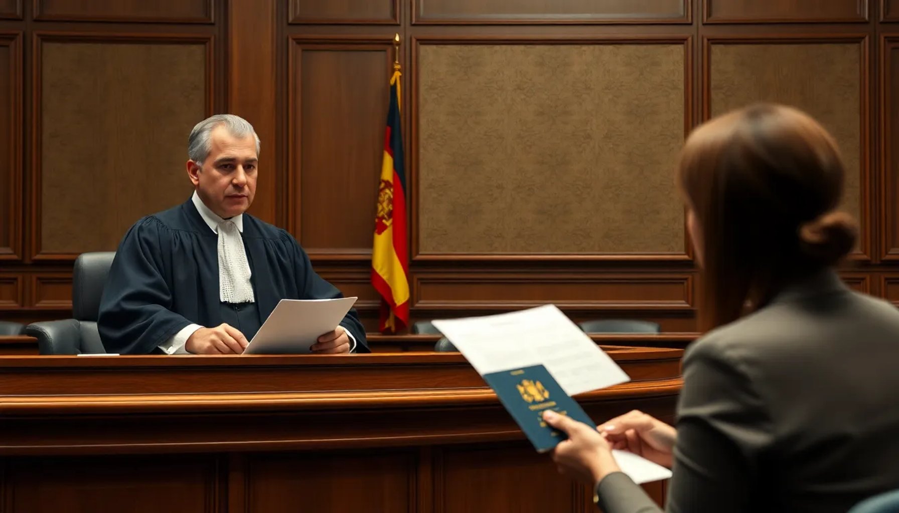 Juez Peinado en el tribunal anunciando la apertura del juicio contra Begoña Gómez