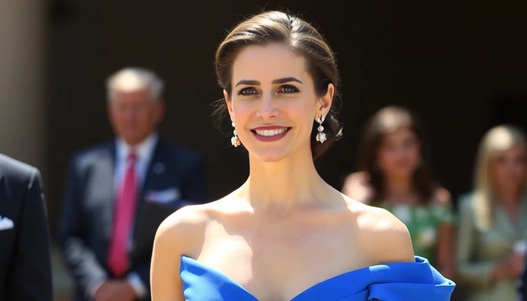 Reina Letizia luciendo un vestido azul de 2019 en un evento de 2026