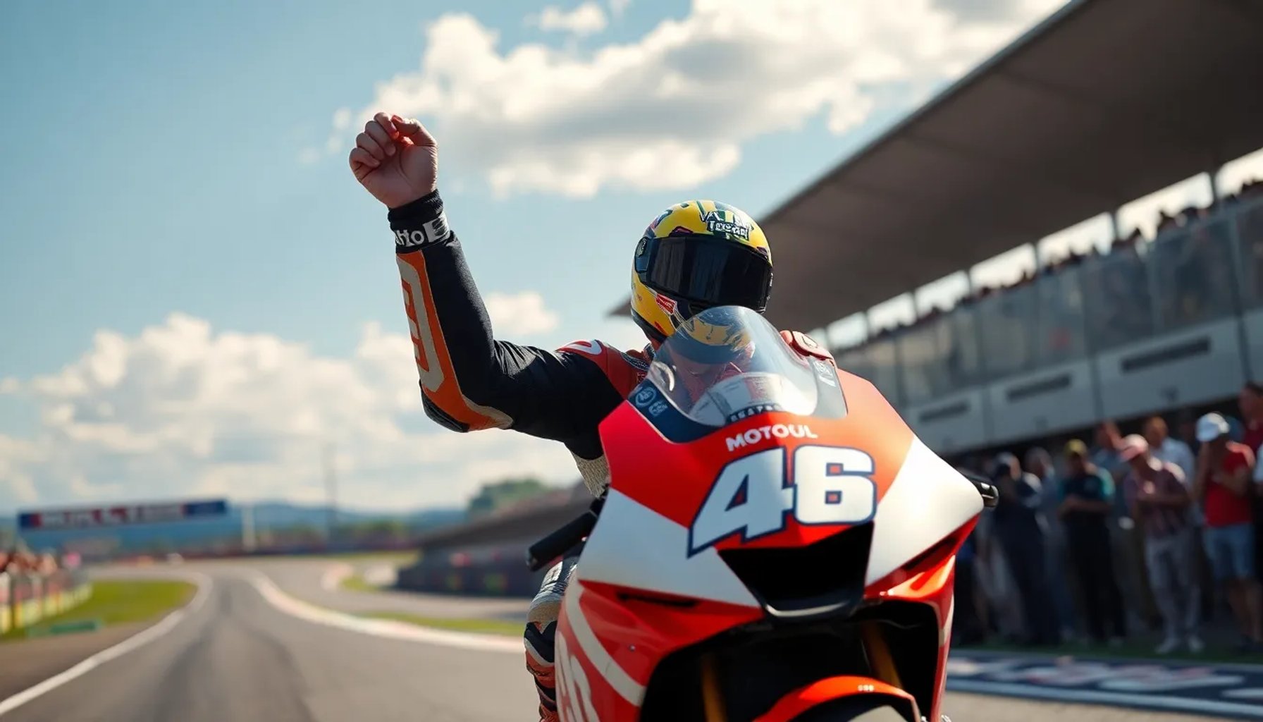 Marc Márquez celebrando su victoria en el Sprint de MotoGP en Hungría 2026