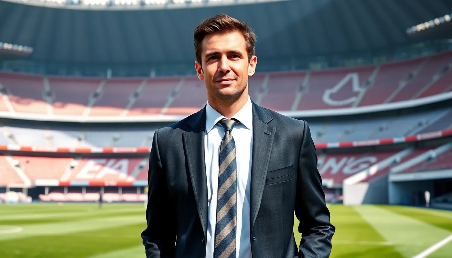 Míchel saludando a la afición del Ajax en el estadio Johan Cruyff