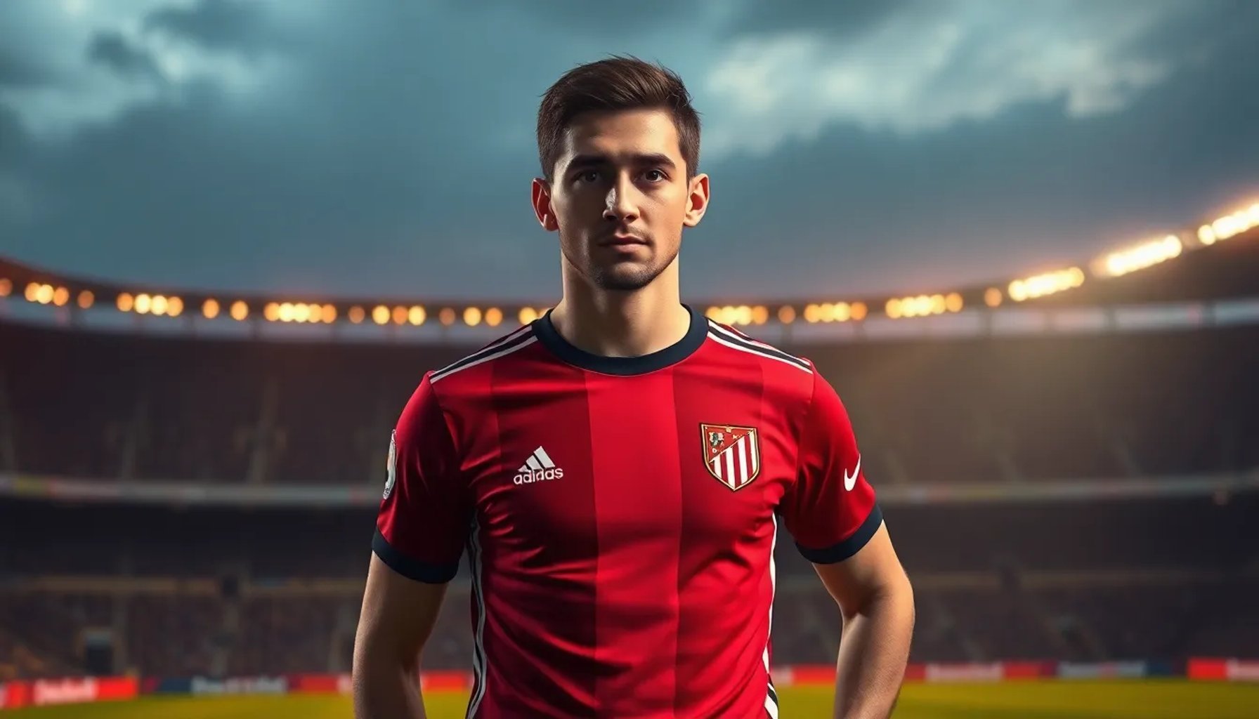 Mikel Oyarzabal vestido de Athletic de Bilbao mirando al horizonte, simbolizando su futuro