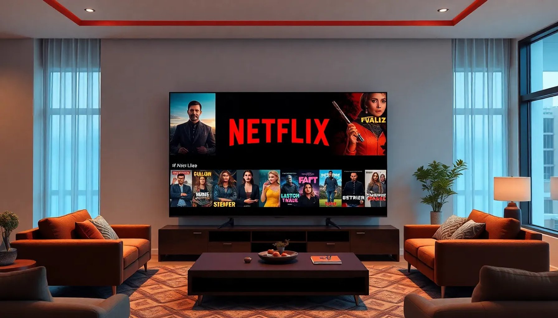 Imagen que muestra el logo de Netflix sobre una pantalla con collage de series y películas nuevas de junio 2026