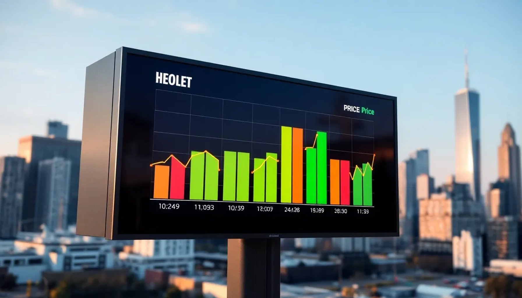 Gráfico de barras que muestra el precio de la electricidad por hora en Madrid el 12 de junio de 2026