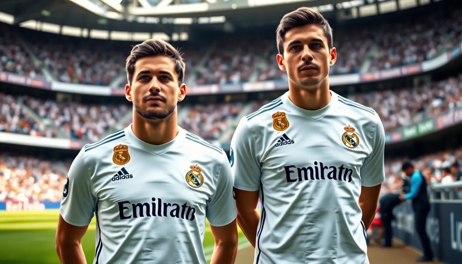 Fede Valverde y Eduardo Camavinga celebrando un gol con la camiseta del Real Madrid