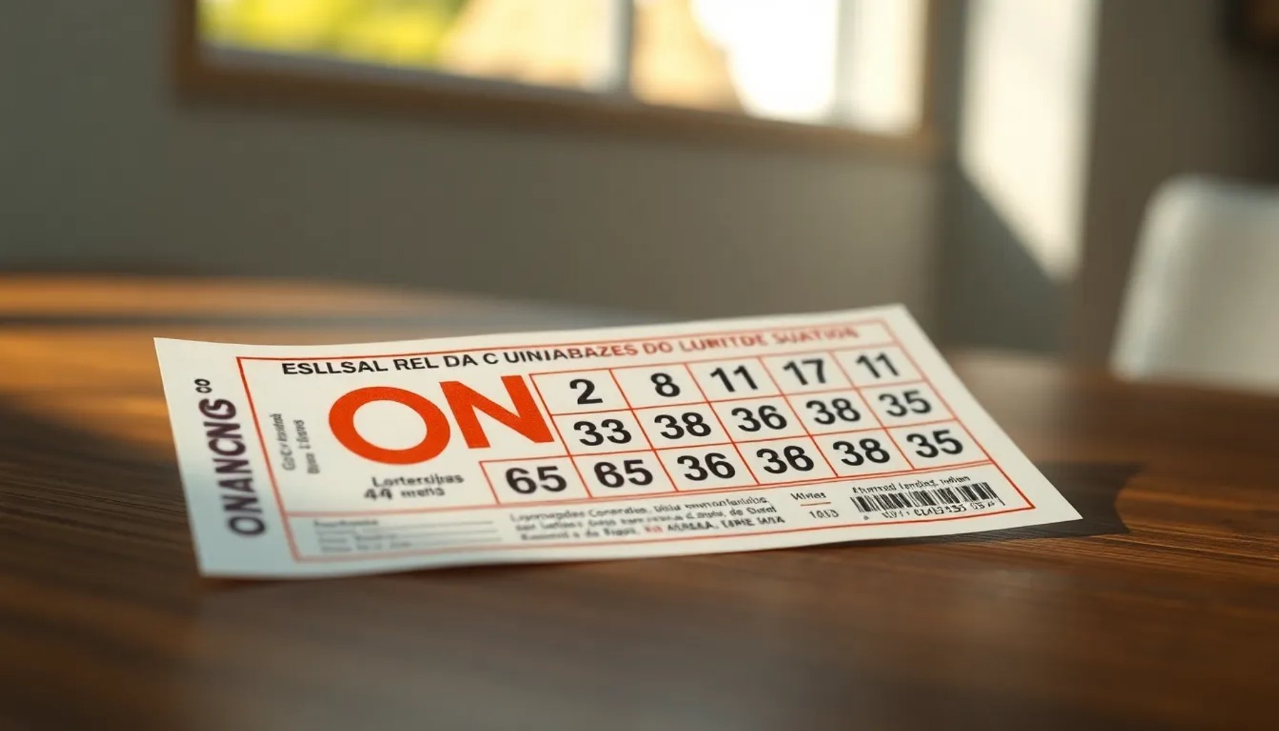 Boleto de la ONCE con los números ganadores del sorteo del 14 de junio de 2026