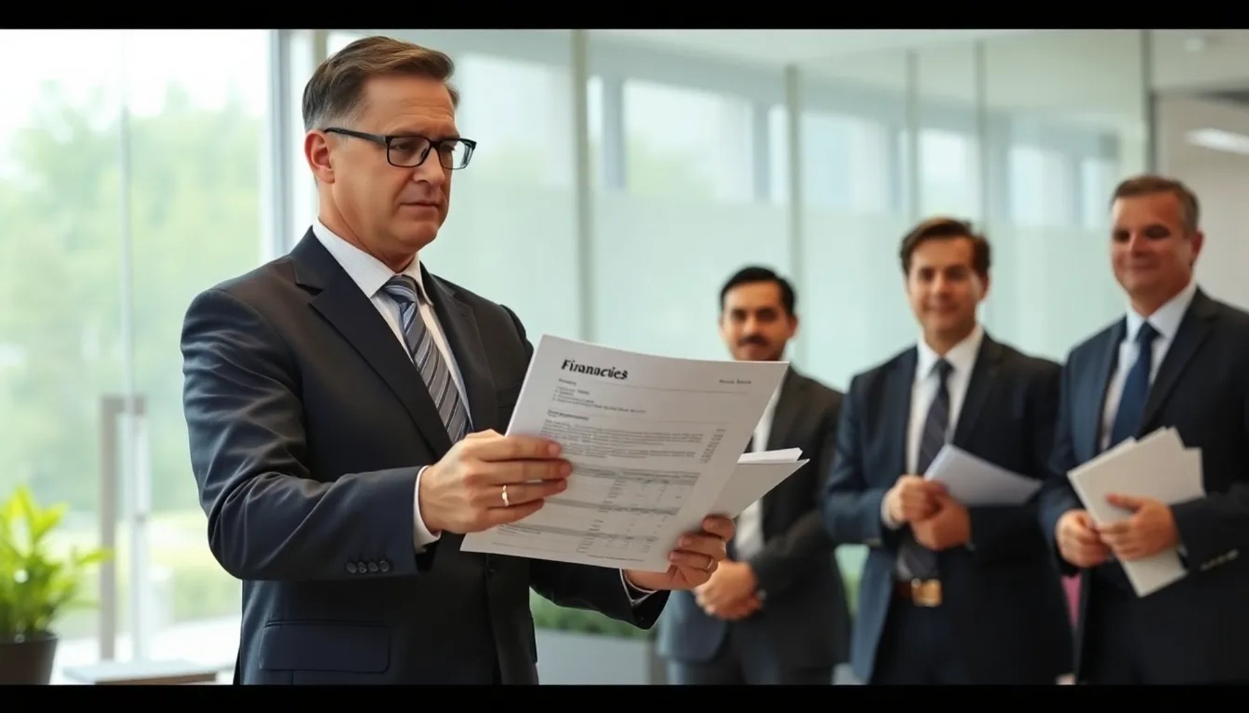 Pedro Sánchez entregando un documento financiero a representantes de la Seguridad Social
