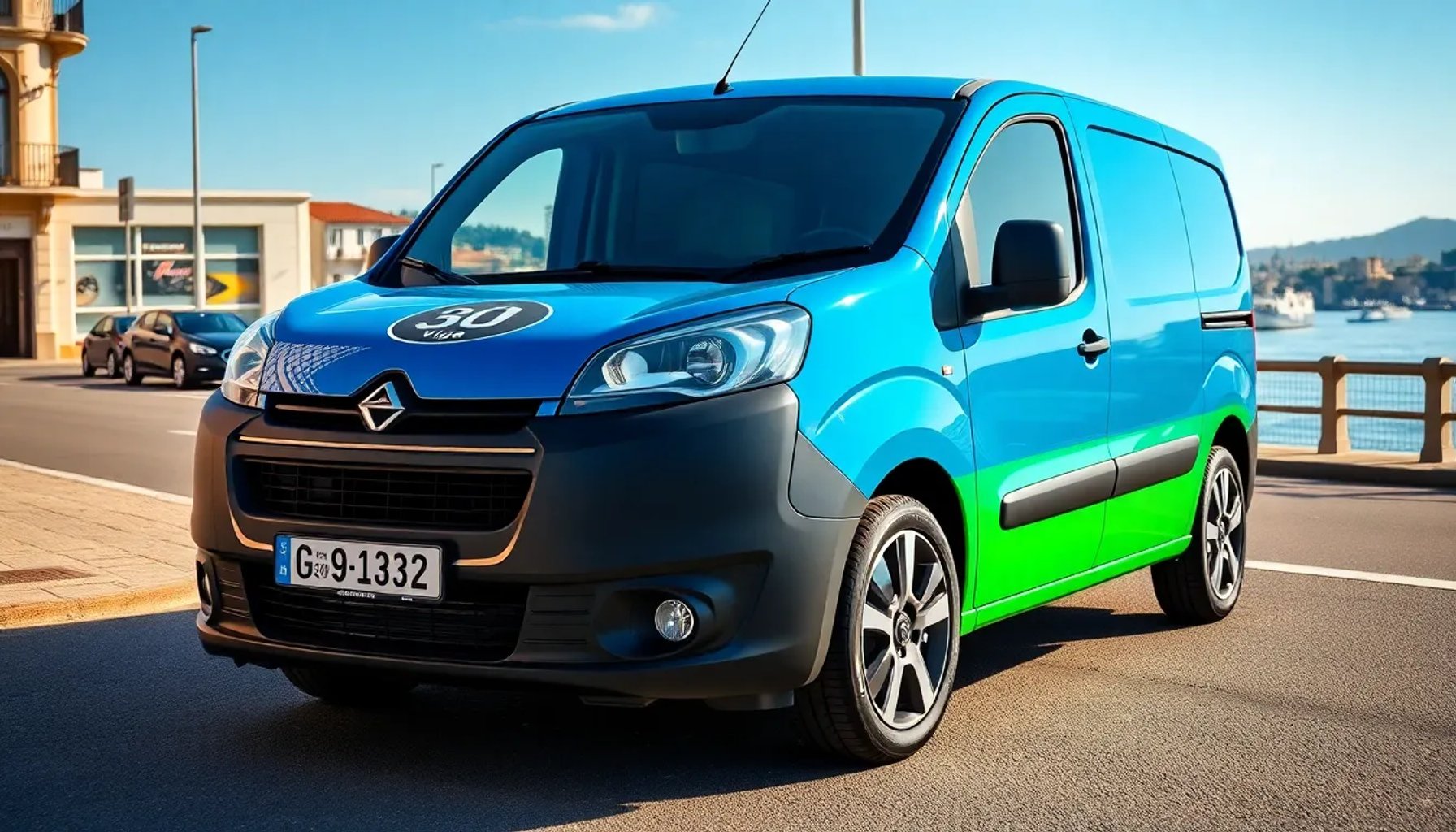 Berlingo edición especial 30 años, colores vibrantes y detalles de Vigo, con insignia de aniversario