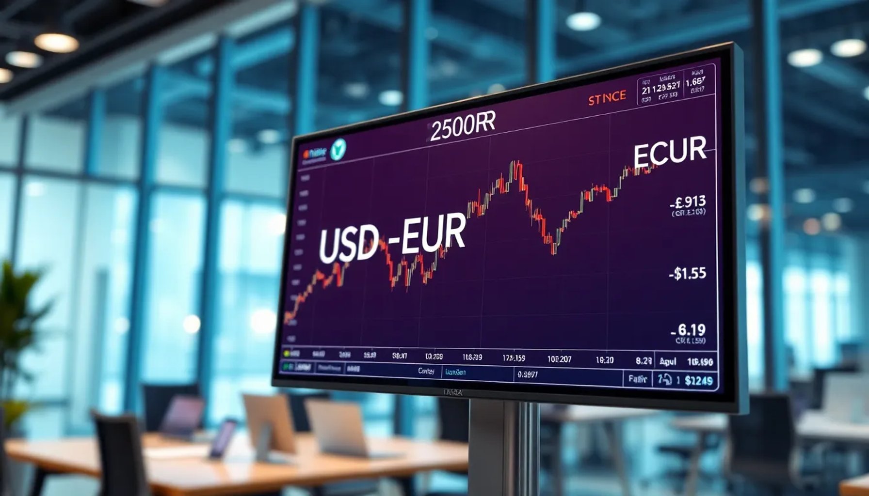 Gráfica del tipo de cambio dólar euro al 1 de junio mostrando la cotización en tiempo real