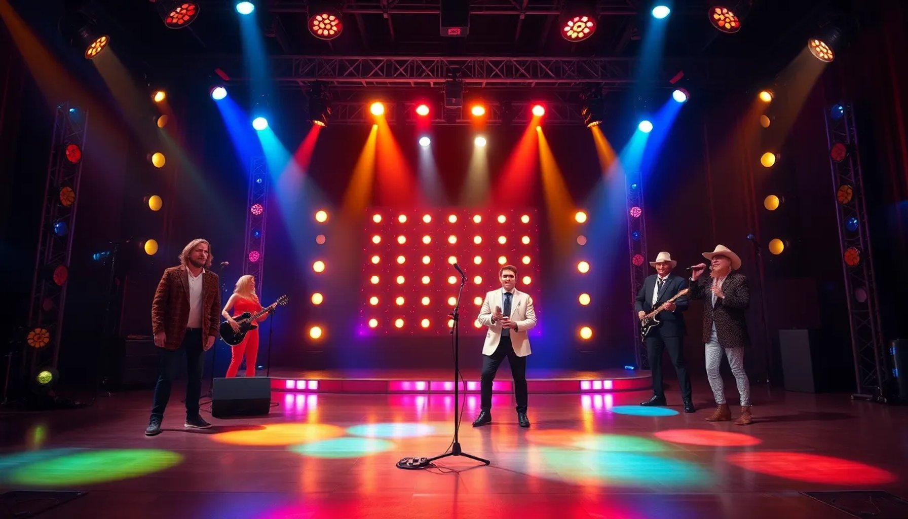 Escena de la Gala 9 de Tu Cara Me Suena 13 con los concursantes en el escenario