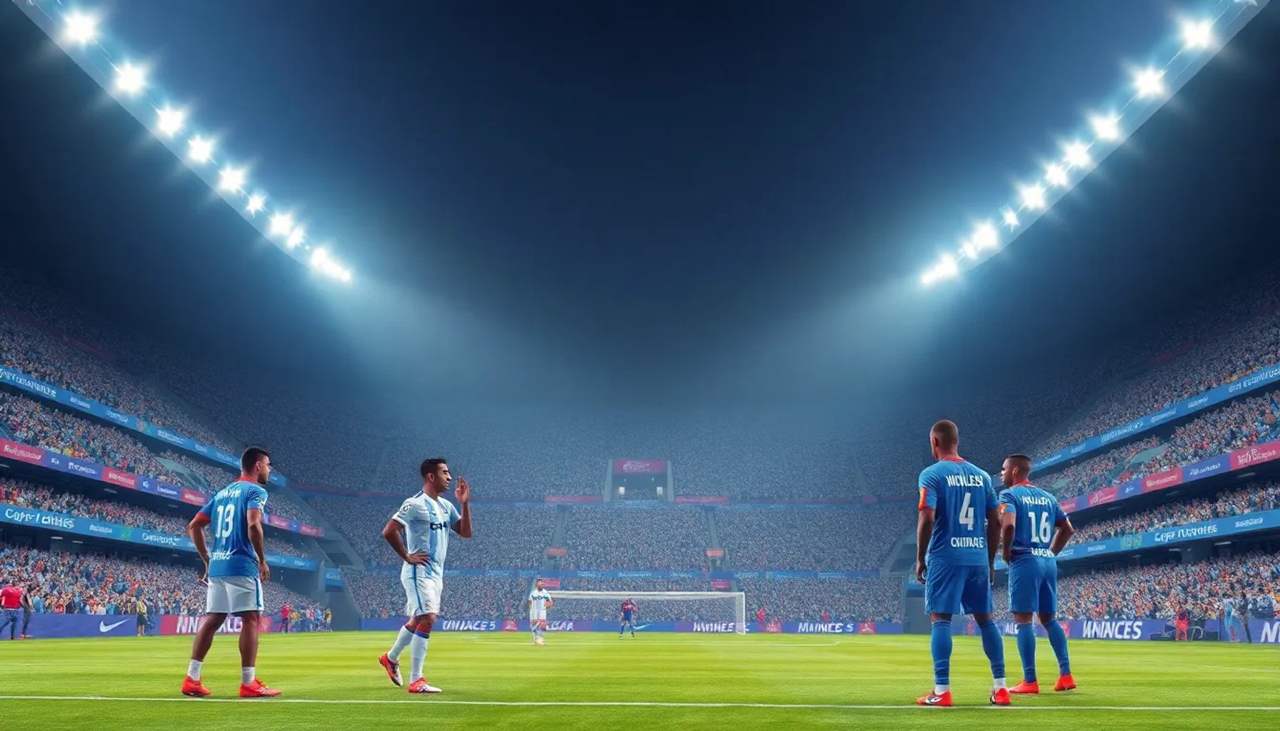Jugadores de Uruguay y Cabo Verde alineados en el campo del MetLife Stadium antes del partido del Mundial 2026