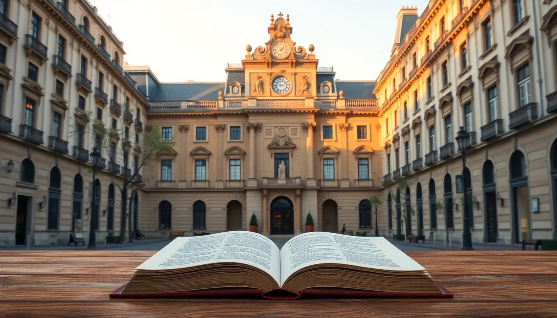 Portada del libro 'Una breve historia de la RAE' con ilustración de la fachada de la Academia española