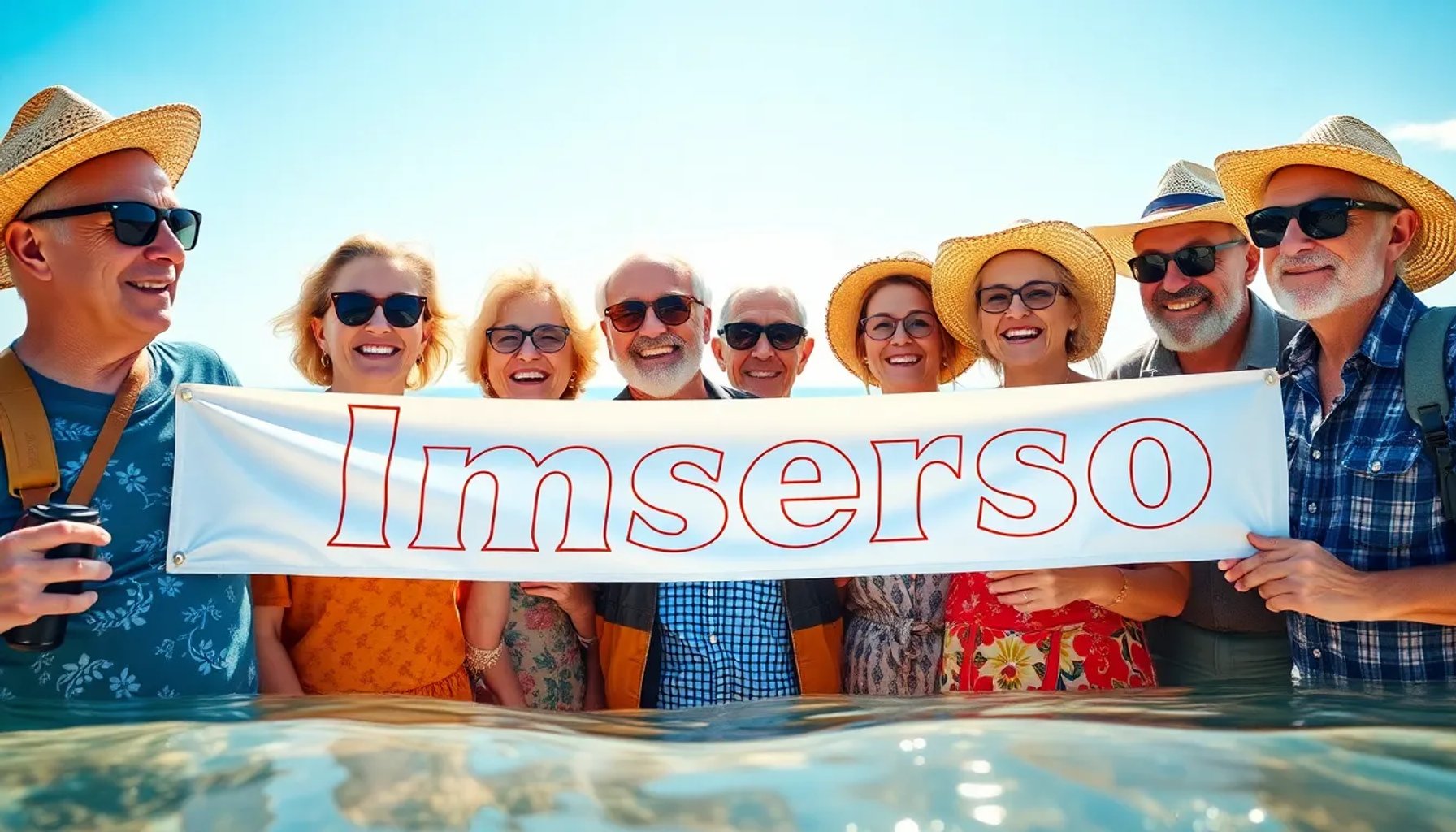 Grupo de adultos mayores disfrutando de un viaje organizado por el Imserso en un paisaje costero
